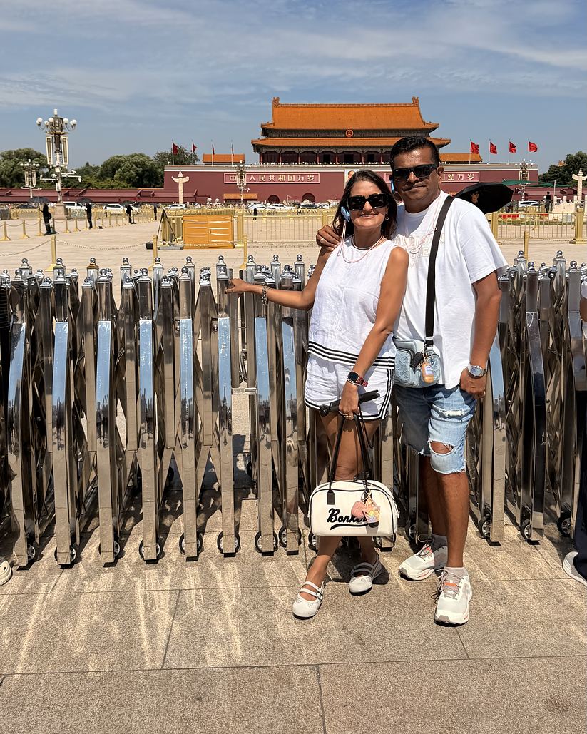 Rinnku & Ritesh at Tiananmen in Beijing