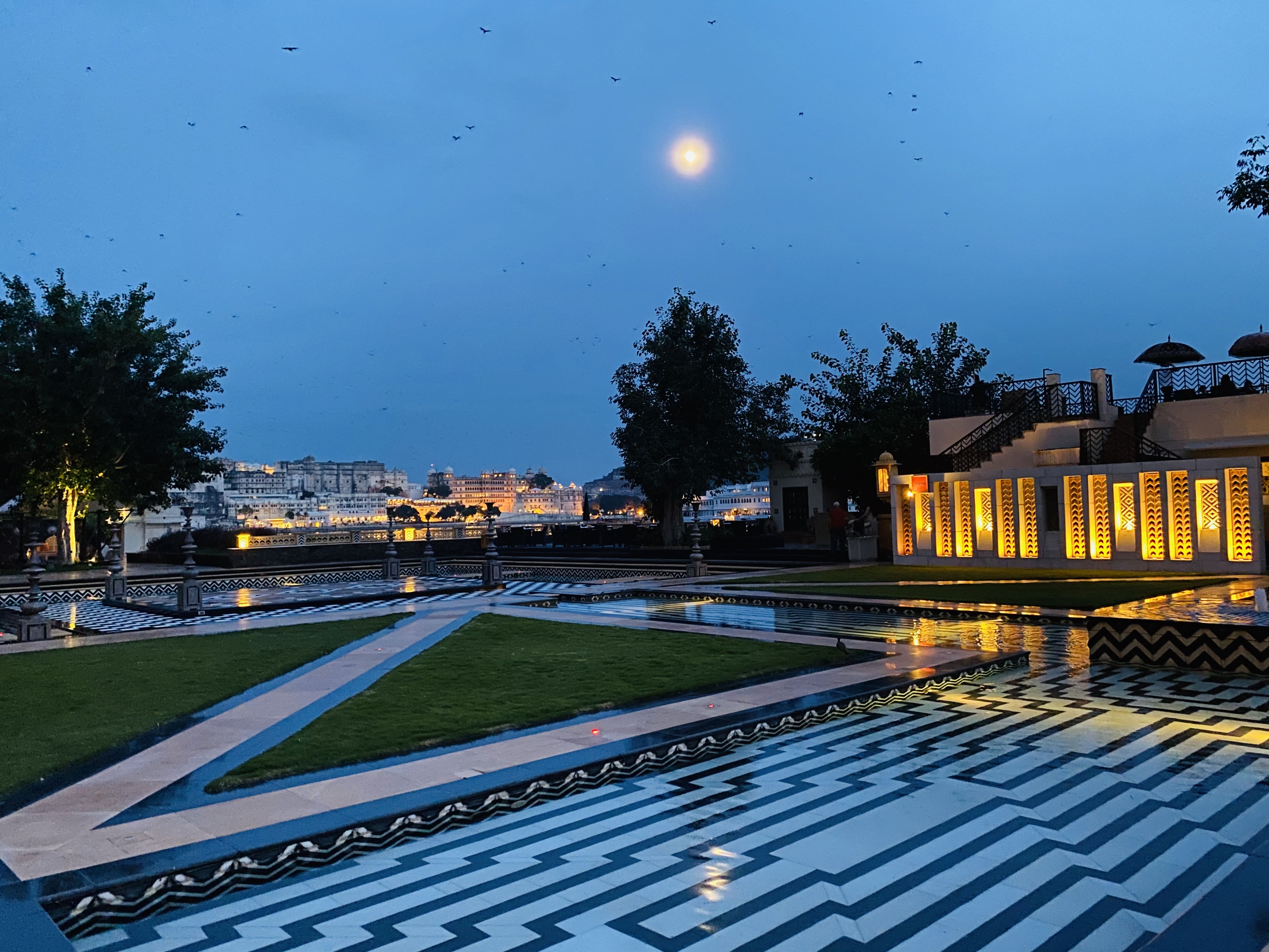 Full moon night at the leela palace udaipur