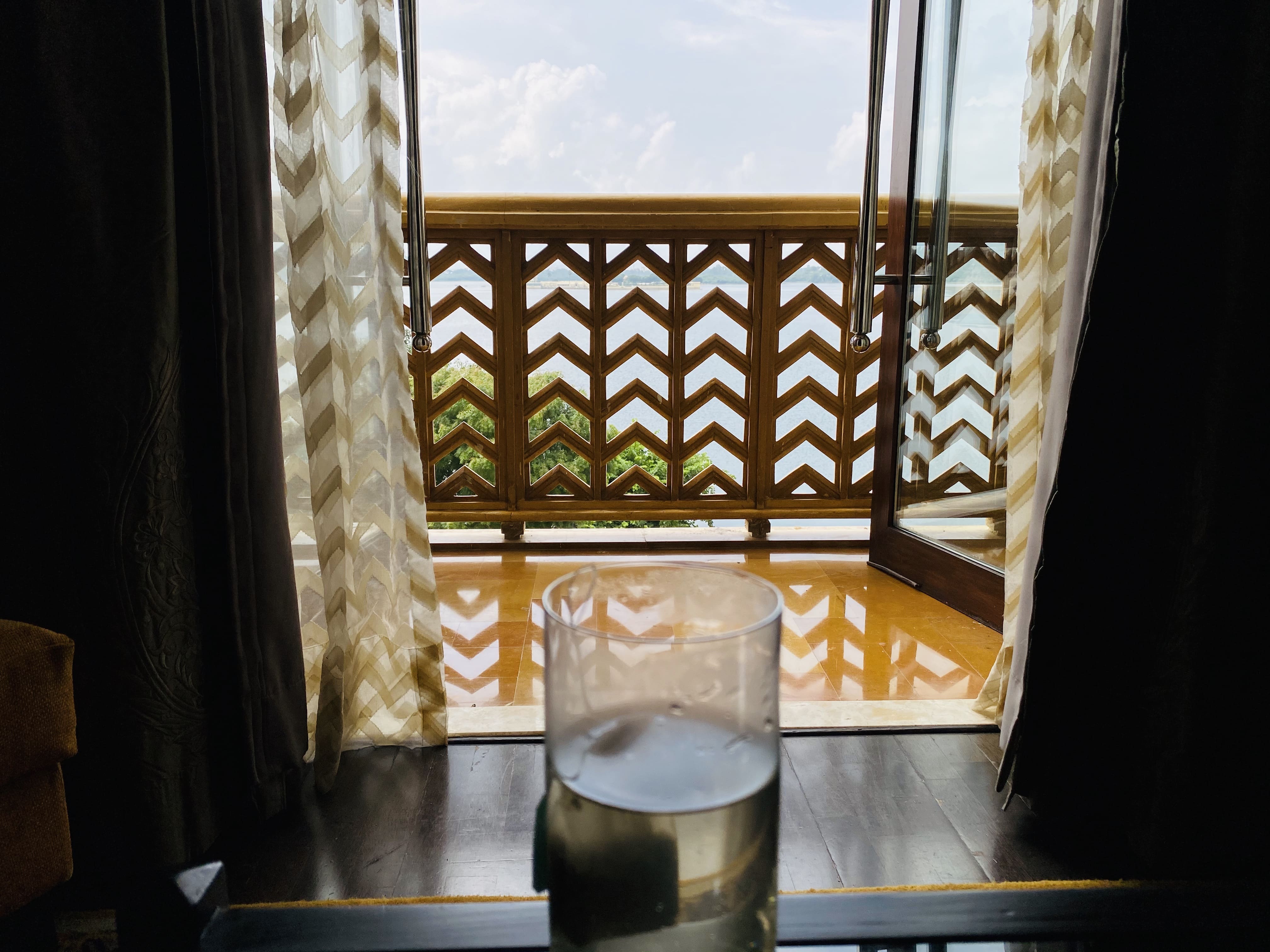 Morning view of the leela palace udaipur